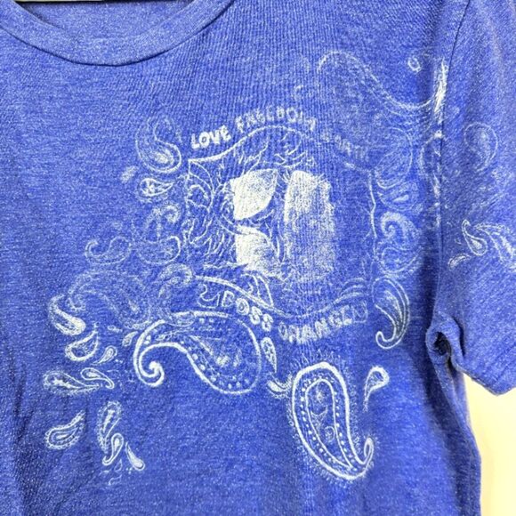 Boss Orange Mens Short Sleeve Slub Knit Paisley Pattern Tee Medium - Picture 6 of 7